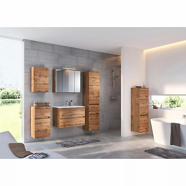 Held Möbel 2-tlg. Waschtisch-Set Verona 80 cm Wotaneiche günstig online kaufen