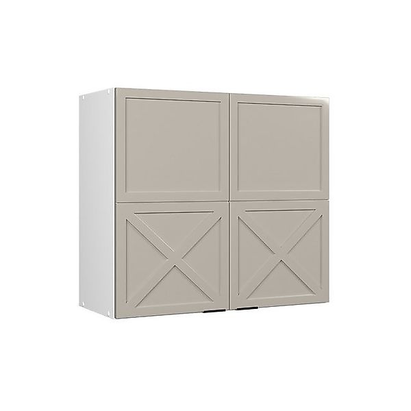 Vicco Glashängeschrank Fame-Line, GrauBeige/Weiß, 80 cm günstig online kaufen