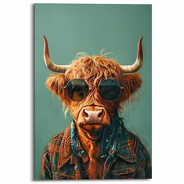 Reinders Deco-Panel "Gekleidete Kuh", Wohnzimmer - Mehrfarbig - MDF - Tiere günstig online kaufen