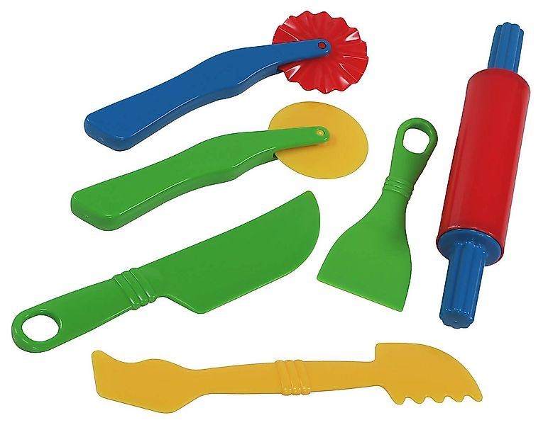 GOWI Knete Gowi Knetwerkzeug Set 6 teilig - Knetroller Knetmesser (6-tlg) günstig online kaufen