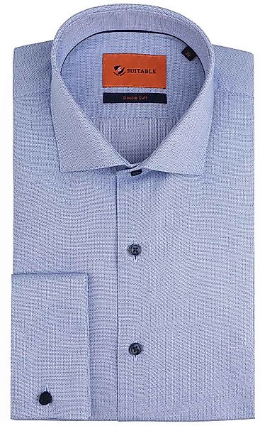 Suitable Hemd Doppelte Manschette Blau - Größe 39 günstig online kaufen