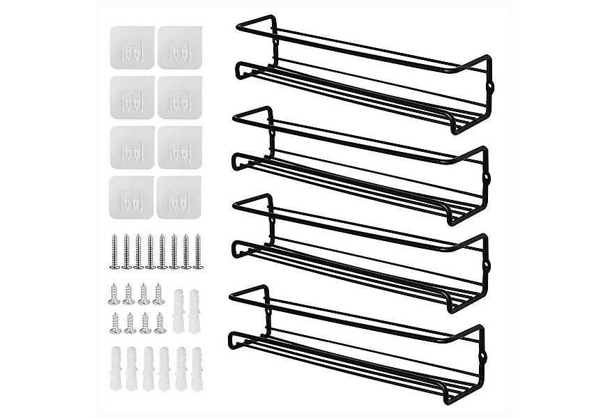 Youyijia Gewürzregal 4 Gewürzregal Hängende Wand Gewürzregale kein Bohren E günstig online kaufen