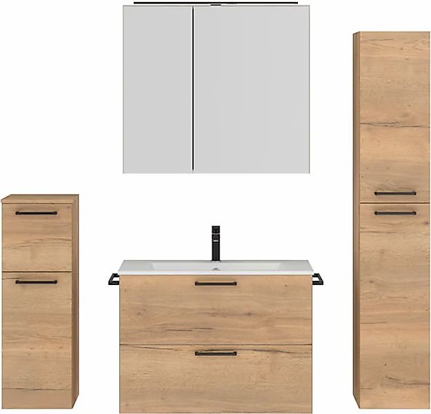 nobilia® Badmöbel-Set »Tolvina« vormontiert, mit Soft-Close, 4 Stk. tlg. günstig online kaufen