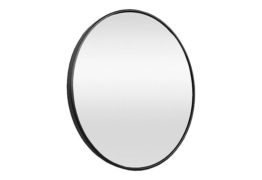 en.casa Wandspiegel, Wandspiegel »Ordona« Ø 40cm Alu matt schwarz günstig online kaufen