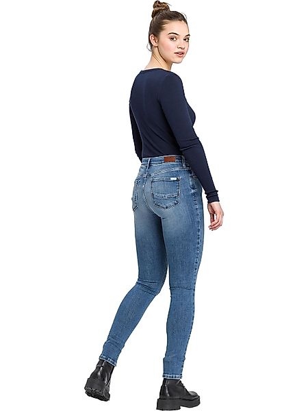 Cross Jeans Damen Jeans Alan - Skinny Fit - Blau - Sky Blue Used günstig online kaufen