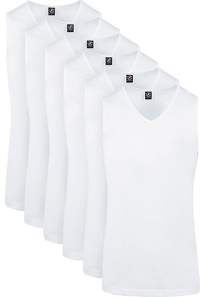 Suitable Viless T-Shirt ärmeloss Weiß 6-Pack - Größe L günstig online kaufen