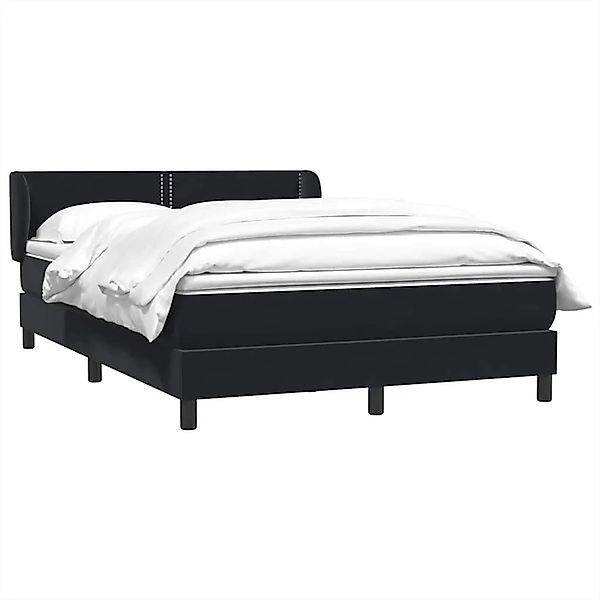 vidaXL Boxspringbett mit Matratze Schwarz 160x220 cm Samt 3317489 günstig online kaufen