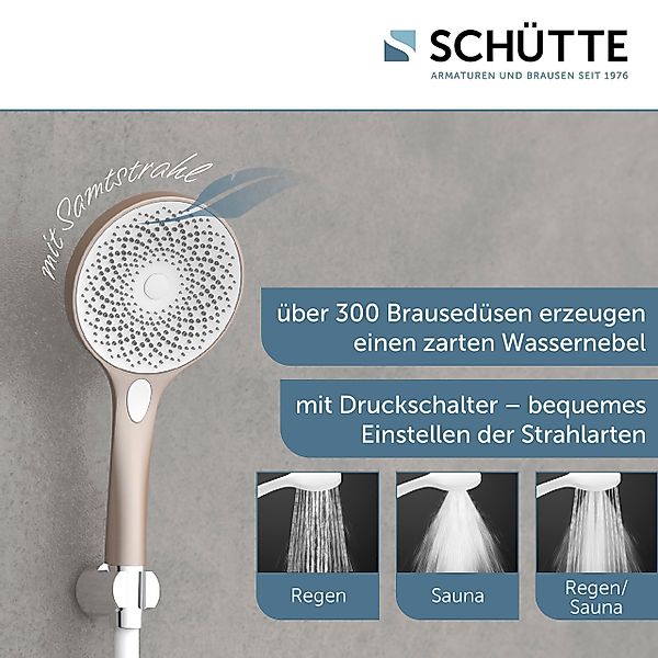 Schütte Handbrause "CAPRI" Duschbrause, 3-fach verstellbar, Antikalk, wasse günstig online kaufen