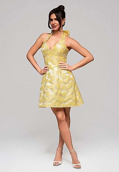 OMBRE Abendkleid Elegantes Cocktailkleid mit Jacquard-Muster – A-Linien-Kle günstig online kaufen
