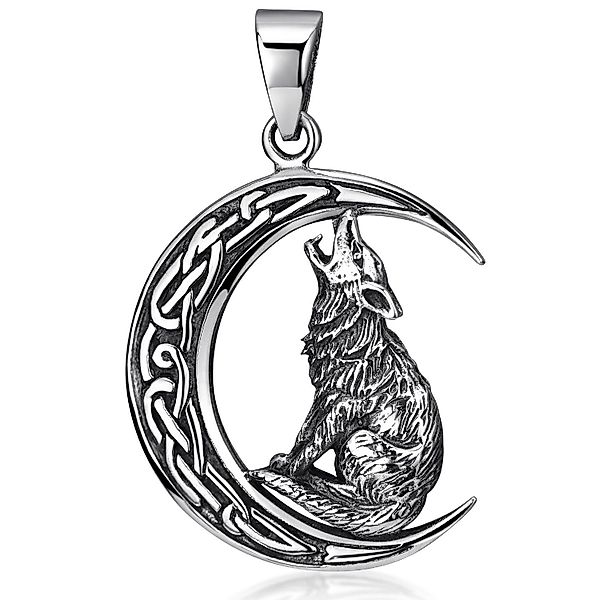 Materia Kettenanhänger Herren Wolf Mond keltisch günstig online kaufen