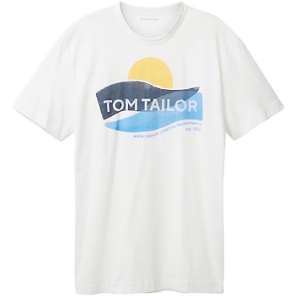 Tom Tailor  T-Shirt T-Shirt Kurzarmshirt gepunktet mit Brusttasche günstig online kaufen