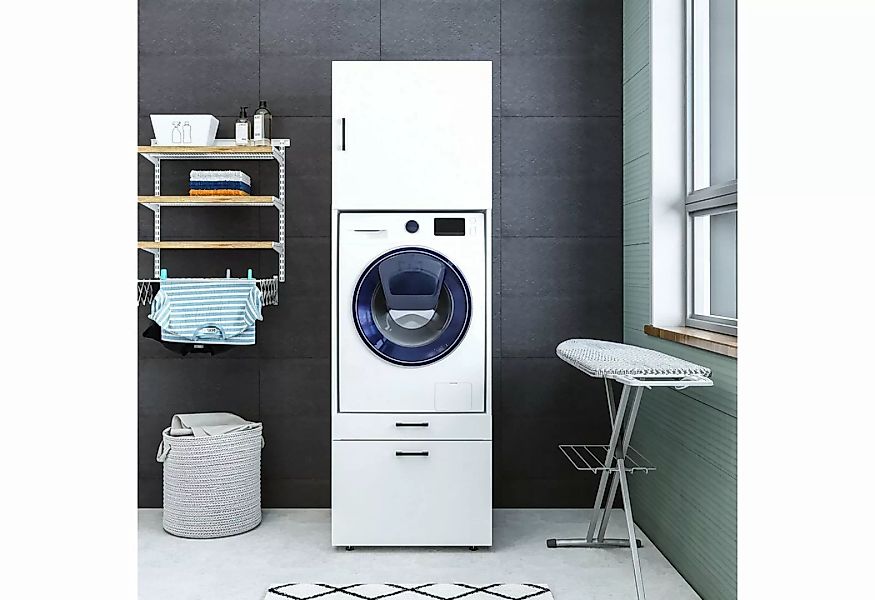 Roomart Waschmaschinenumbauschrank (Roomart Waschmaschinenschrank mit Schra günstig online kaufen