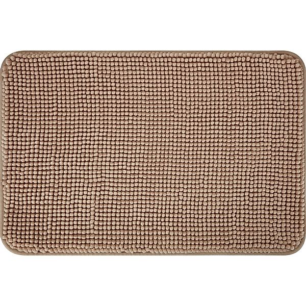 baliv Badematte 40 cm x 60 cm Polyester Beige günstig online kaufen