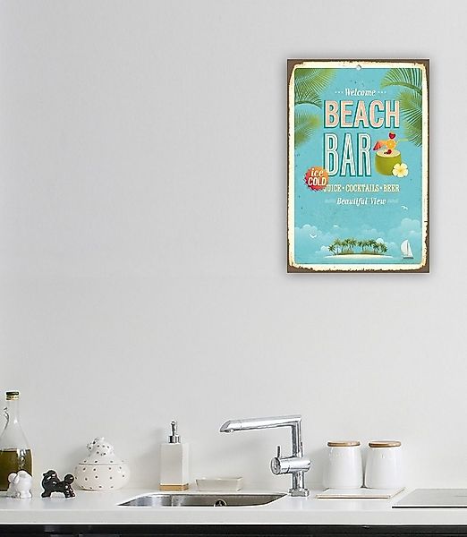 Home affaire Metallbild Beach Bar, Bar günstig online kaufen