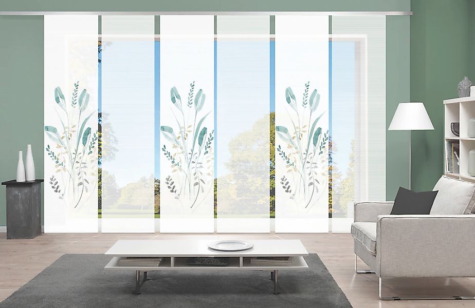 Vision S Schiebegardine "AYENE 6er SET" Paneelwagen 6 Stk. tlg. Schiebevorh günstig online kaufen