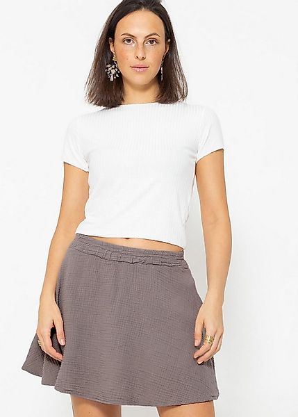 SASSYCLASSY Kurzarmshirt Geripptes T-Shirt Damen mit Rundhalsausschnitt Fig günstig online kaufen