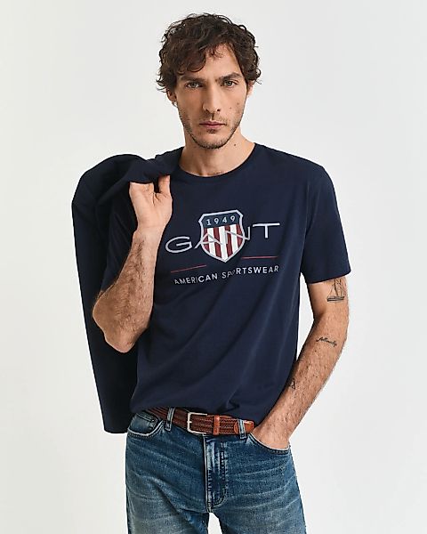 Gant "REG ARCHIVE SHIELD SS T-SHIRT" mit Logodruck auf der Brust günstig online kaufen