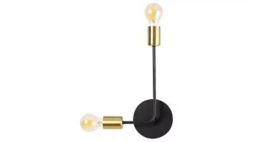 Wandlampe Vintage in Gold Schwarz E27 dekorativ günstig online kaufen