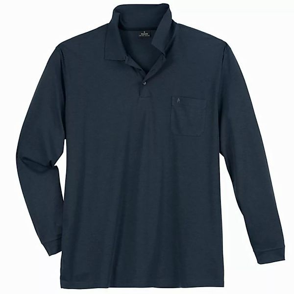 RAGMAN Poloshirt Ragman Softknit Langarm-Polo XXL marine günstig online kaufen