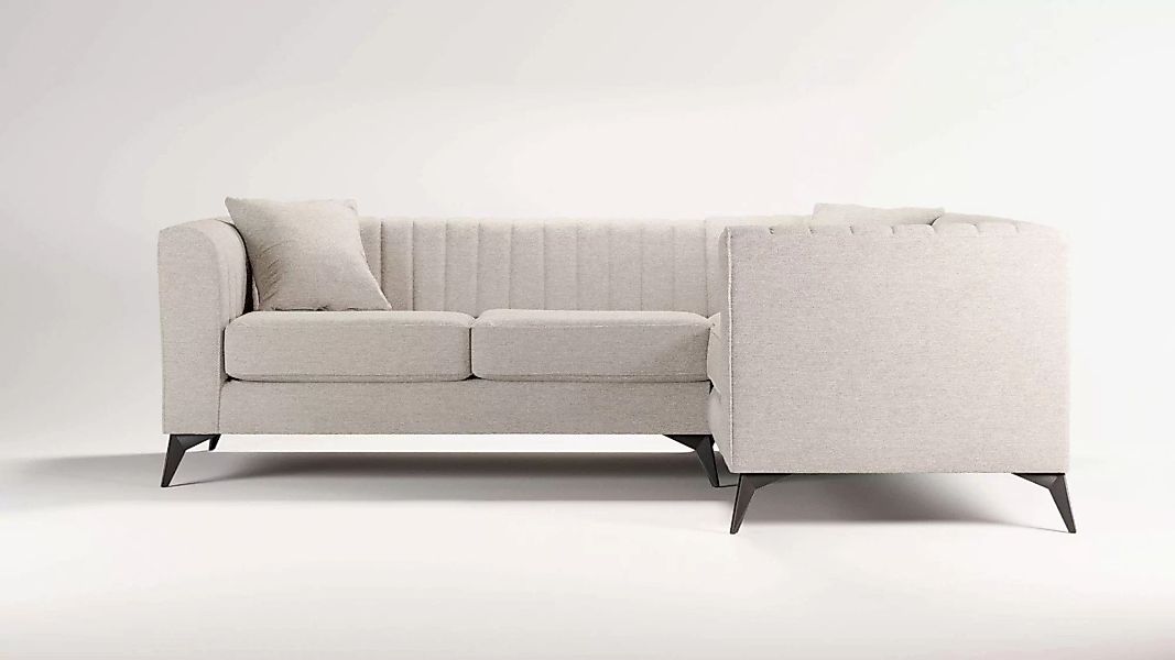 Places of Style Ecksofa "MATTHEW B/T/H: 240/167/74 cm", L-Form, Steppung im günstig online kaufen