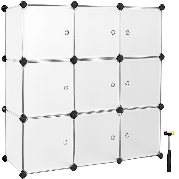 SONGMICS Stufenregal, Regalsystem, 9 Würfel, Kleiderschrank günstig online kaufen