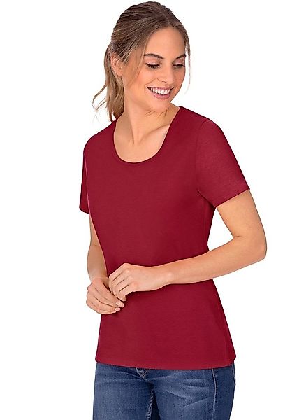 Trigema T-Shirt "TRIGEMA T-Shirt aus Biobaumwolle" 1 Stk. tlg. günstig online kaufen
