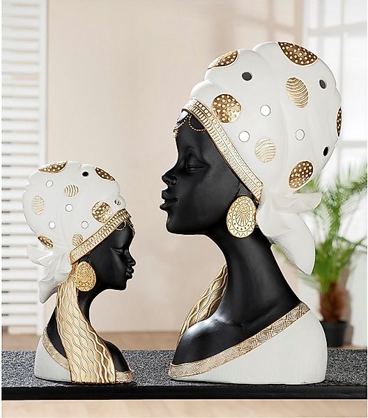 GILDE Afrikafigur Lady "Mara" mit Kopftuch günstig online kaufen