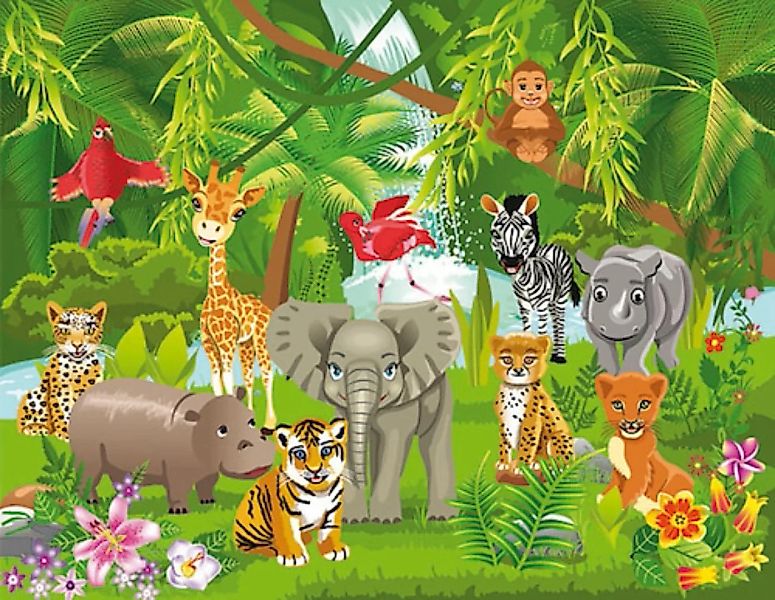 Papermoon Fototapete »Kids Jungle Animals« günstig online kaufen