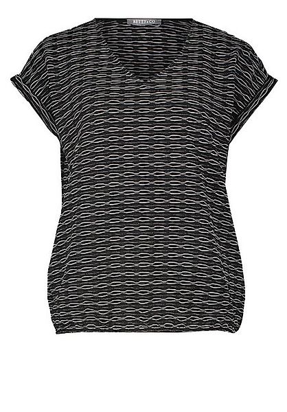 Betty&Co T-Shirt Shirt Kurz 1/2 Arm, Black/Cream günstig online kaufen