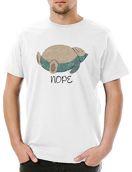 Urban Backwoods Print-Shirt Urban Backwoods Nope Herren T-Shirt Weiß Größe günstig online kaufen
