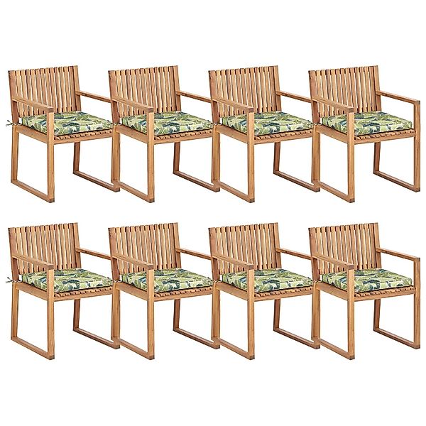 Beliani Gartenstuhl Heller Holzfarbton Grün 59x54x80 günstig online kaufen