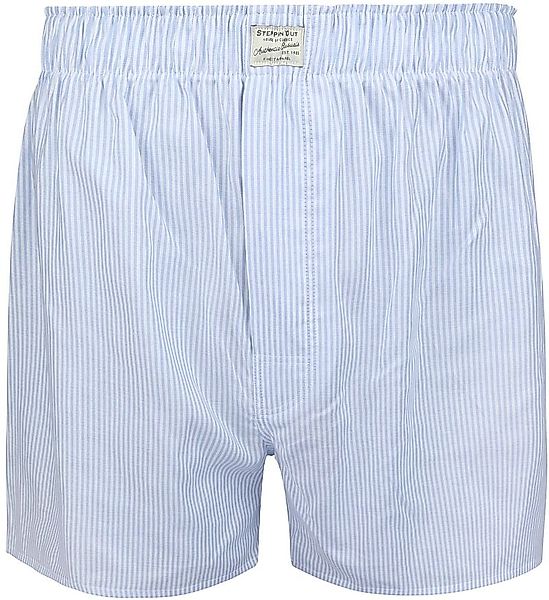 Steppin' Out Boxershort Striped Oxford Blau - Größe S günstig online kaufen