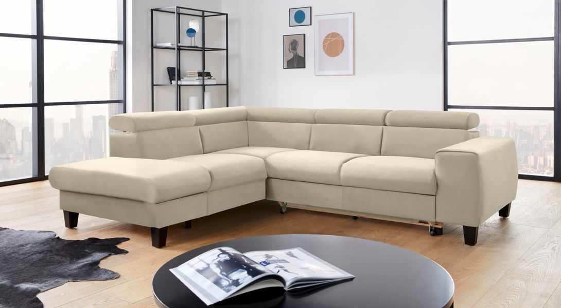 COTTA Ecksofa Morven L-Form mit Kopfteilverstellung, günstig online kaufen