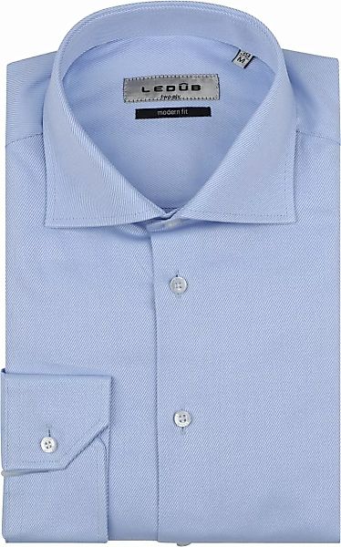 Ledub Hemd Hellblau Twill - Größe 40 günstig online kaufen