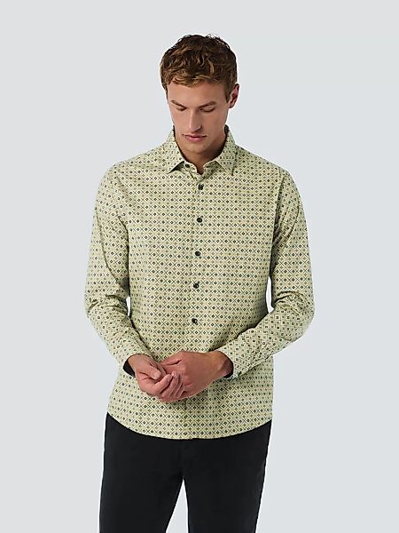 NO EXCESS Langarmhemd "No Excess Stilvolles Hemd mit Allover-Muster" günstig online kaufen
