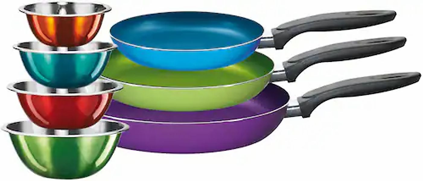 KING Pfannen-Set, Aluminium, (Set, 7 tlg., 3 Pfannen, 4 Schüsseln), Indukti günstig online kaufen