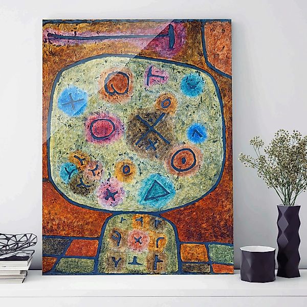 Glasbild Kunstdruck - Hochformat Paul Klee - Blumen in Stein günstig online kaufen