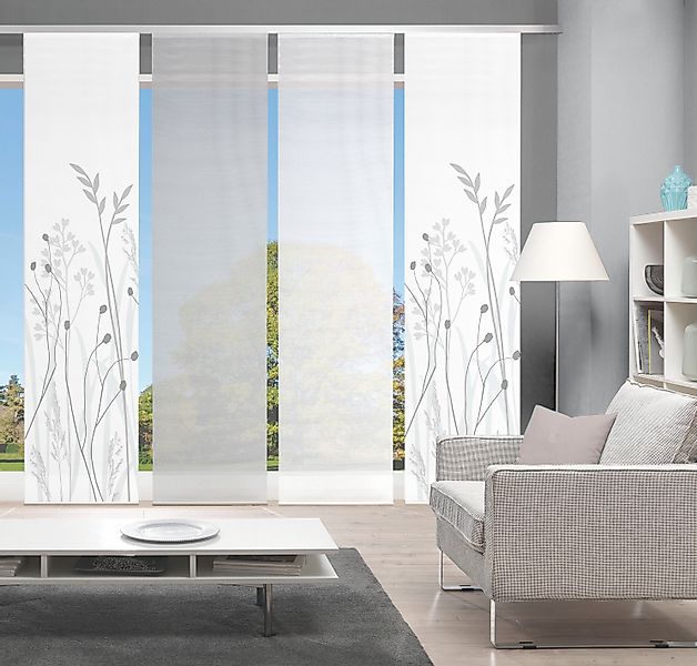 Vision S Schiebegardine »GRASIL 4er SET«, (4 St.), Bambus-Optik, Digital be günstig online kaufen