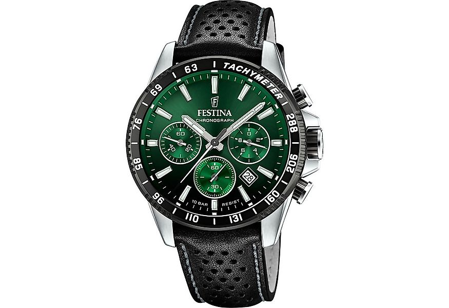 Festina Chronograph Herren F20561/5 – Sportlich-elegante Quarzuhr mit grüne günstig online kaufen