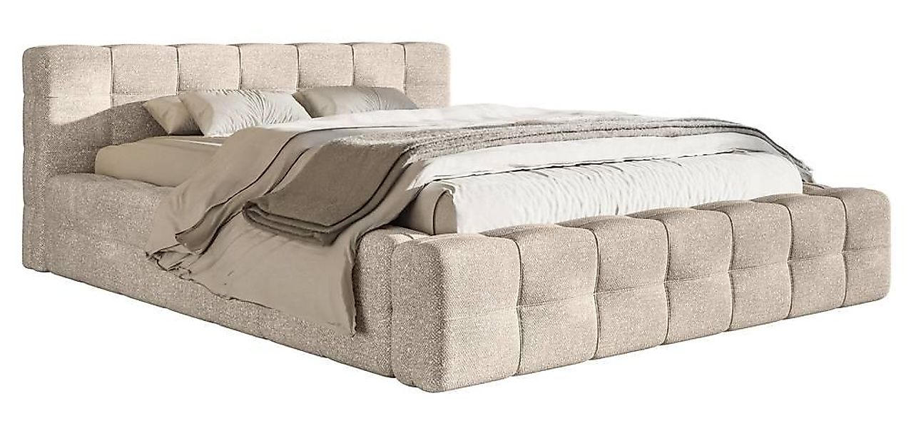 Selsey Design | Tilly Bettgestell Chenille mit Stauraum günstig online kaufen
