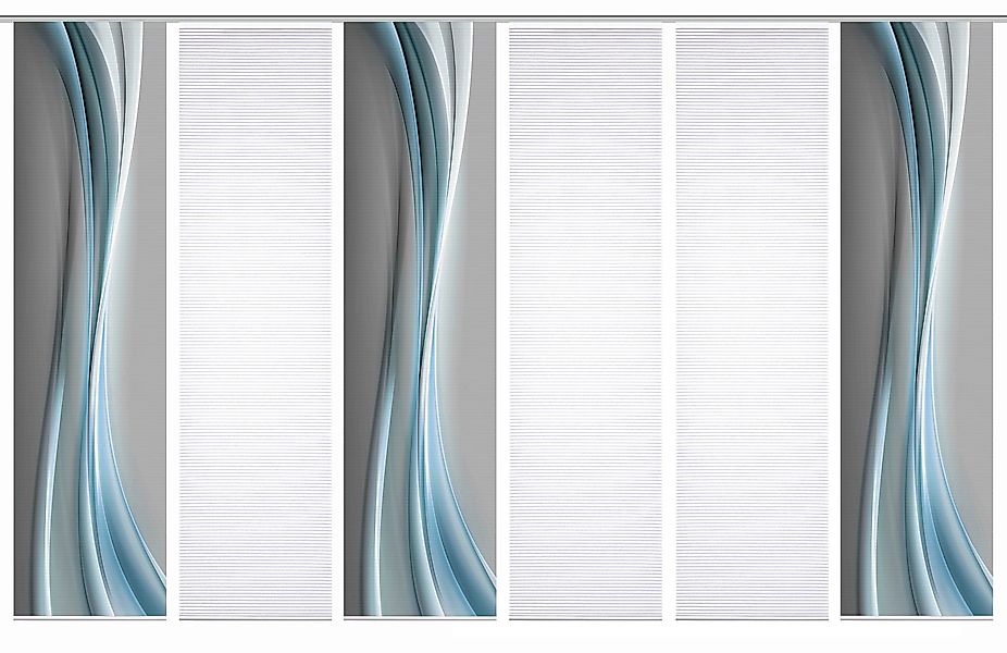 HOME in green Schiebegardine "ELANIA" Paneelwagen 6 Stk. tlg. SET DIGITALDR günstig online kaufen