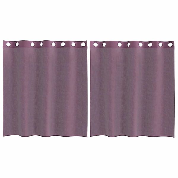 vidaXL Voile Vorhänge mit Ösen 2 Stk Lila 140x140 cm 4102101 günstig online kaufen