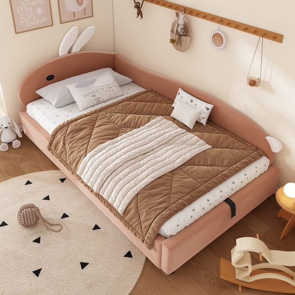 MODFU Schlafsofa mit Häschen-Kopfteil & Schutzzaun, günstig online kaufen