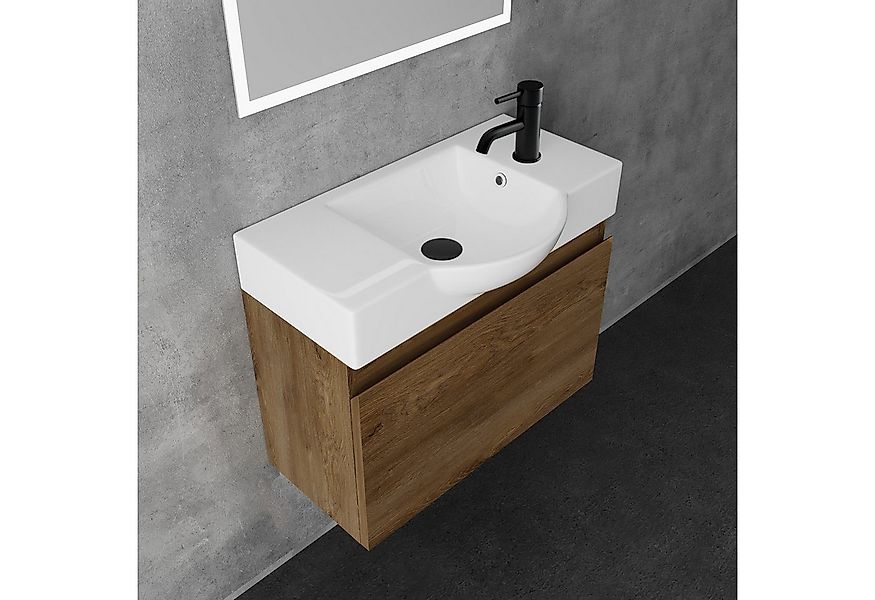 Alpenberger Badmöbel-Set Waschbecken mit Unterschrank 55 cm Breit, (Badezim günstig online kaufen