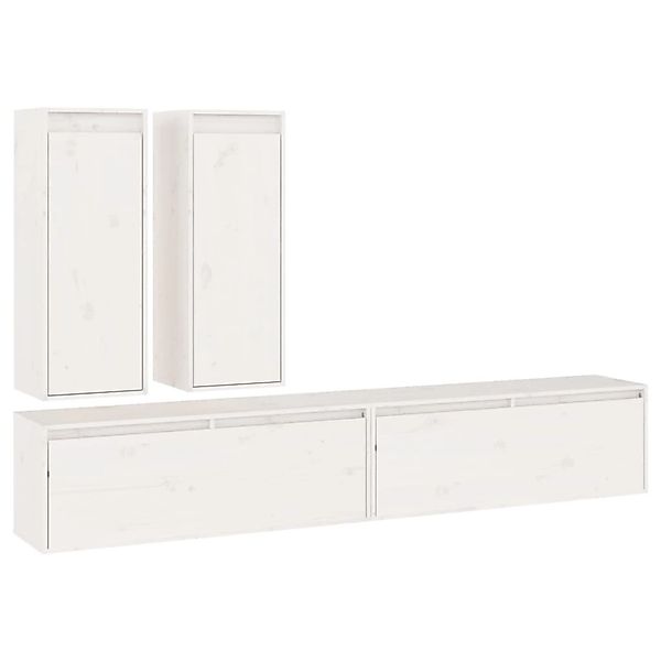 vidaXL TV-Schränke 4 Stk Weiß Massivholz Kiefer 3100180 günstig online kaufen