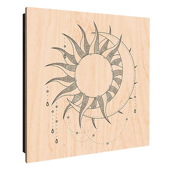 Banjado Großer Schlüsselkasten Holz 30x30cm Schwarz Scharnier Links 50 Hake günstig online kaufen