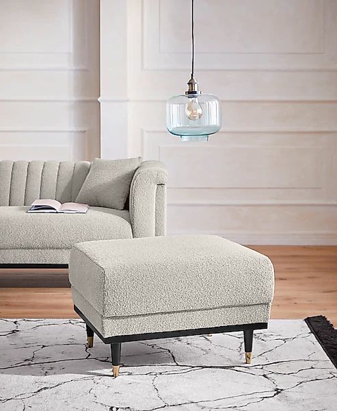 Home affaire Polsterhocker »Chamby New« im Bouclé-Strukturbezug günstig online kaufen