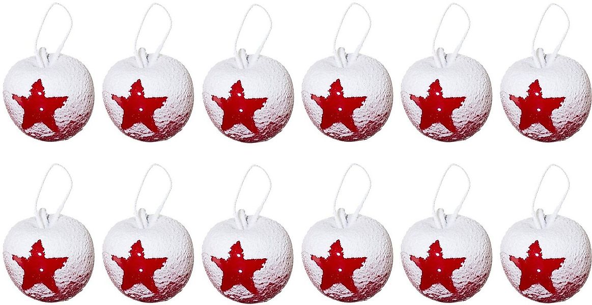 Creativ deco Weihnachtsfigur Weihnachtsdeko rot (Set, 12 St), Äpfel in besc günstig online kaufen