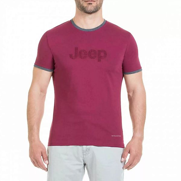 Jeep O100795r077 Kurzärmeliges T-shirt M Bordeaux günstig online kaufen