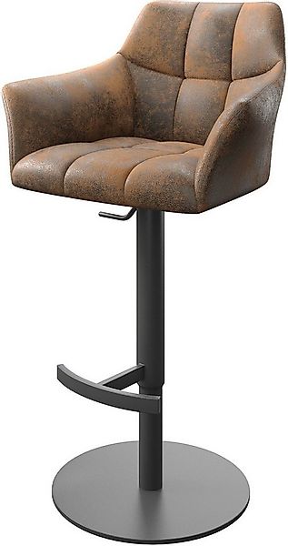 DELIFE Barhocker Yulo-Flex, Drehfuß höhenverstellbar Metall Vintage Braun günstig online kaufen